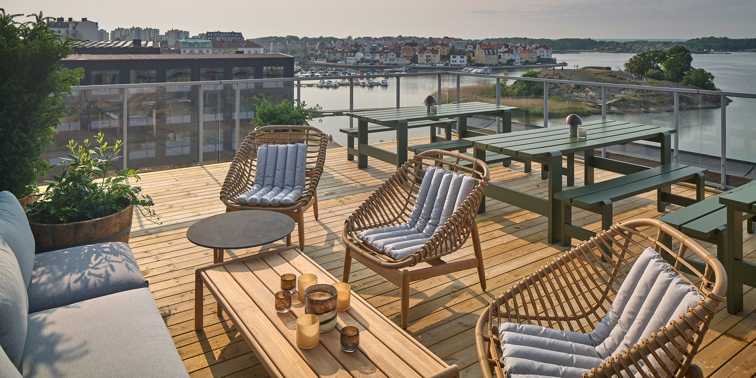 En takterrass på Scandic i Karlskrona.