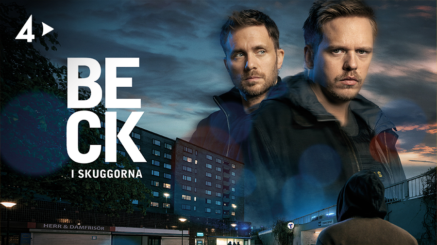 En bild med huvudpersonerna i serien Beck.